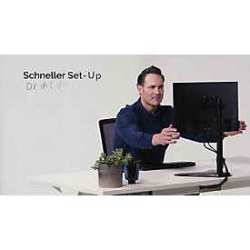 Monitorhalterung Fellowes Professional Doppel-Monitorarm, schwenkbar, bis 10 kg